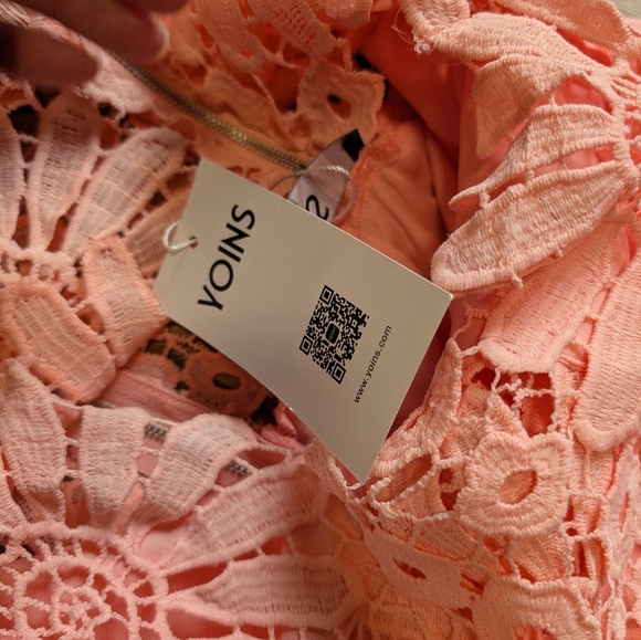 NWT women's Your Inspiration Elegant Pink Lace Sleeveless Dress Size Extra Large - Picture 6 of 6